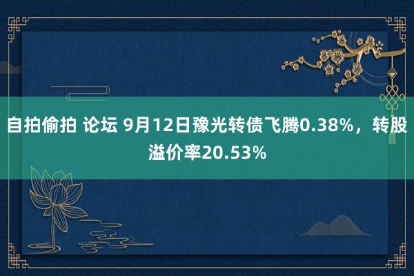 自拍偷拍 论坛 9月12日豫光转债飞腾0.38%，转股溢价率20.53%