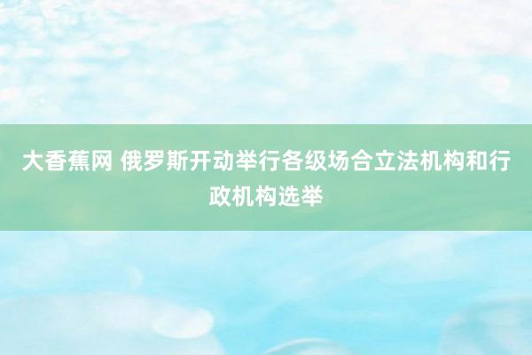 大香蕉网 俄罗斯开动举行各级场合立法机构和行政机构选举