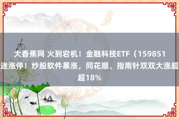 大香蕉网 火到宕机！金融科技ETF（159851）凄迷涨停！炒股软件暴涨，同花顺、指南针双双大涨超18%