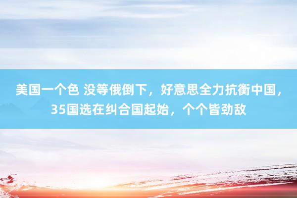 美国一个色 没等俄倒下，好意思全力抗衡中国，35国选在纠合国起始，个个皆劲敌