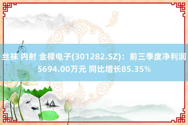 丝袜 内射 金禄电子(301282.SZ)：前三季度净利润5694.00万元 同比增长85.35%