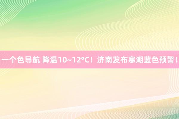 一个色导航 降温10~12°C！济南发布寒潮蓝色预警！