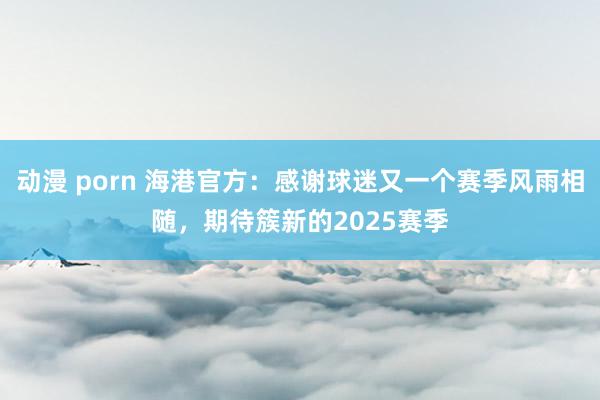 动漫 porn 海港官方：感谢球迷又一个赛季风雨相随，期待簇新的2025赛季