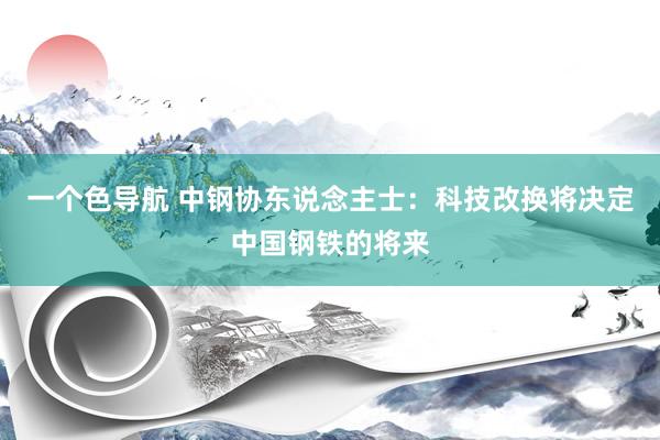 一个色导航 中钢协东说念主士：科技改换将决定中国钢铁的将来