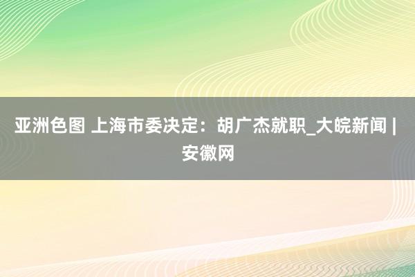 亚洲色图 上海市委决定：胡广杰就职_大皖新闻 | 安徽网