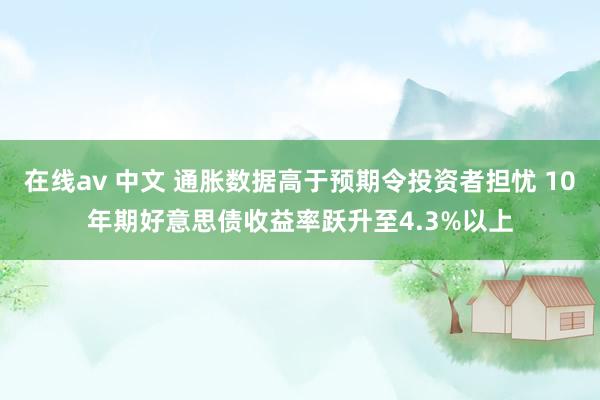 在线av 中文 通胀数据高于预期令投资者担忧 10年期好意思债收益率跃升至4.3%以上