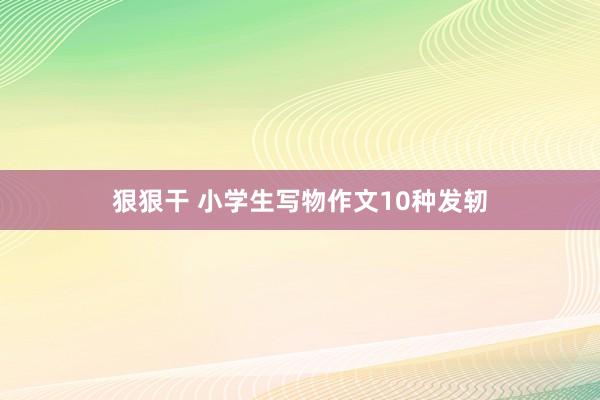 狠狠干 小学生写物作文10种发轫