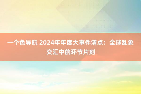 一个色导航 2024年年度大事件清点：全球乱象交汇中的环节片刻