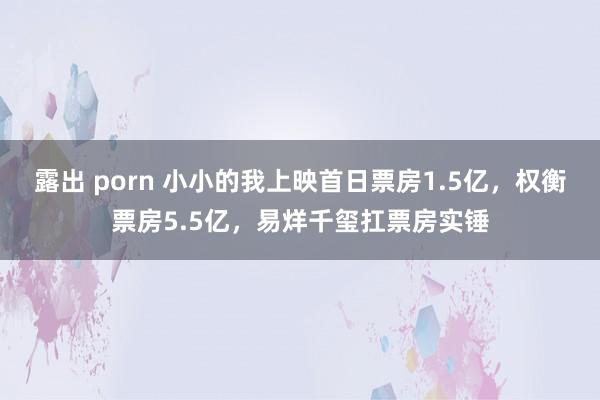 露出 porn 小小的我上映首日票房1.5亿，权衡票房5.5亿，易烊千玺扛票房实锤