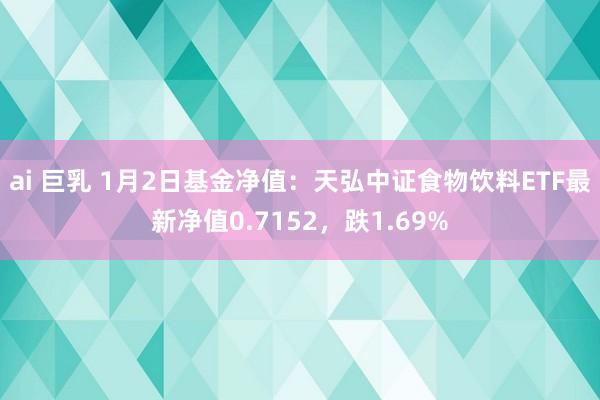 ai 巨乳 1月2日基金净值：天弘中证食物饮料ETF最新净值0.7152，跌1.69%